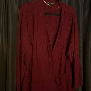 Women's Purple/Burgundy Cardigan Sweater